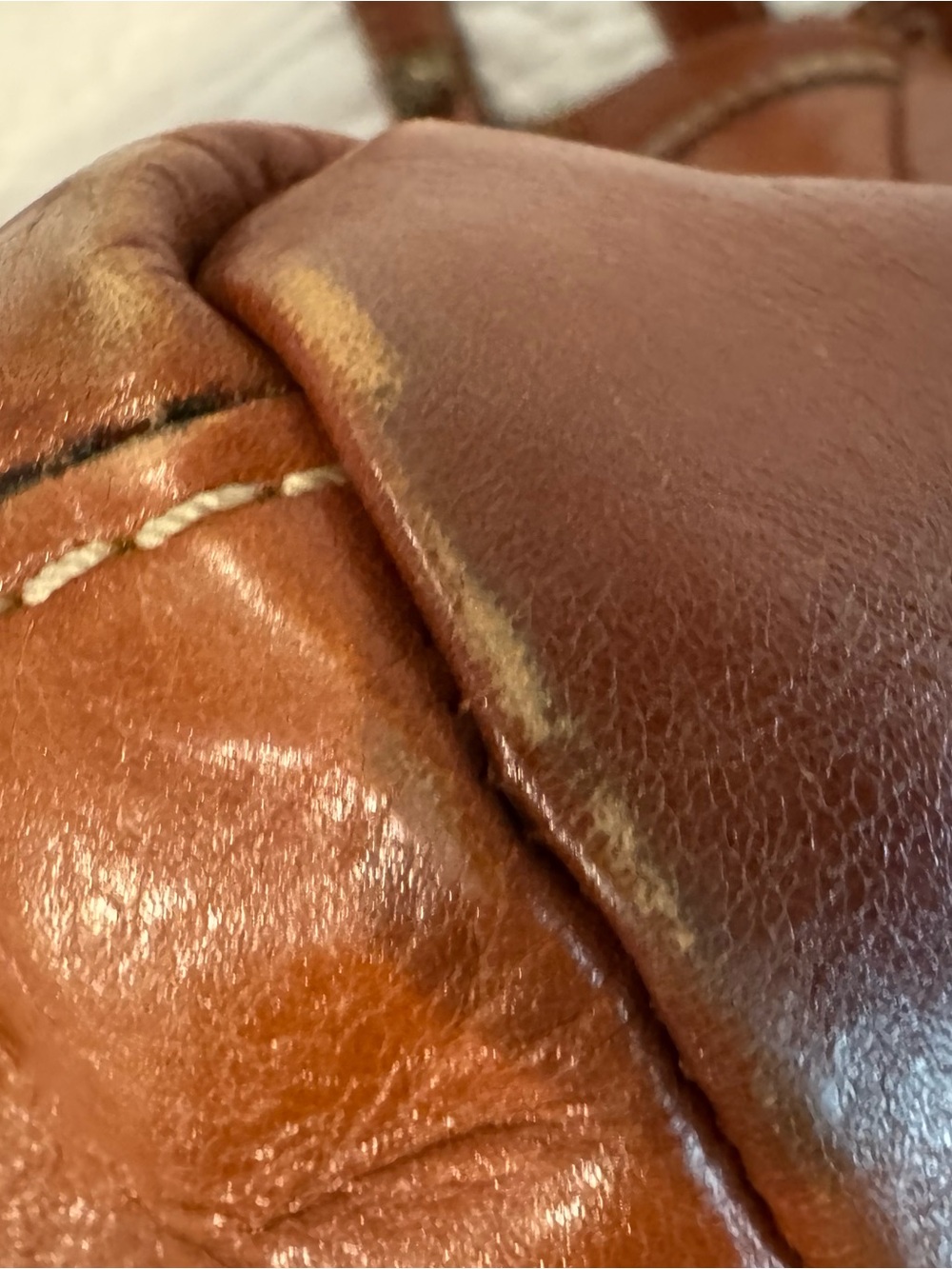 Patricia Nash Cognac Leather Embossed Floral Shoulder Tote Bag Western Boho - Picture 12 of 16